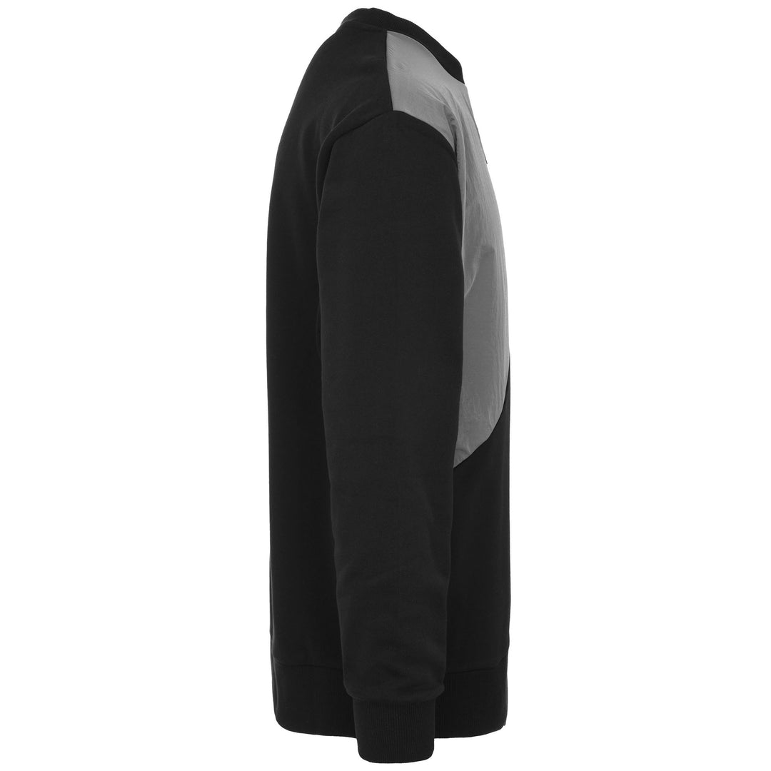 Fleece Man AUTHENTIC TECH VELFEND Jumper BLACK SMOKE-GREY STEEL Dressed Front (jpg Rgb)	