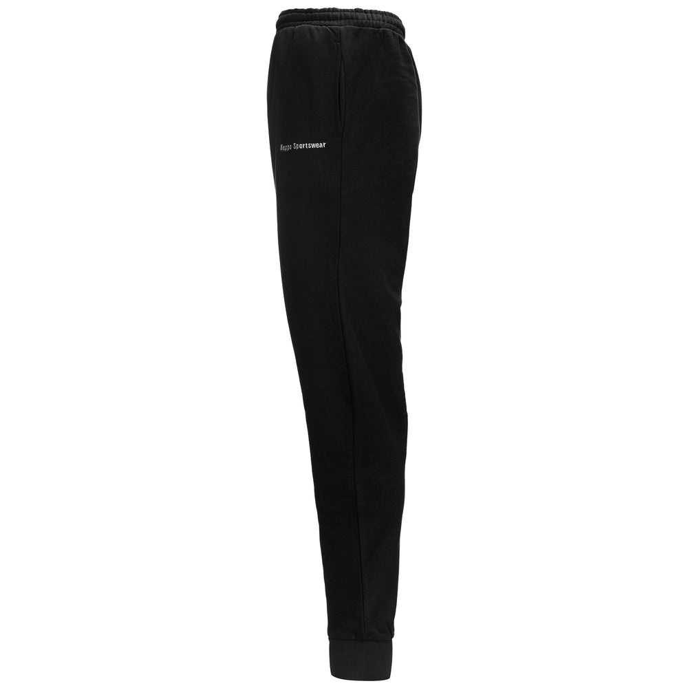 Pants Man AUTHENTIC VOLEN Sport Trousers BLACK - WHITE ASPARAGUS Dressed Front (jpg Rgb)	