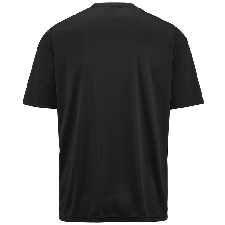 Active Jerseys Man KAPPA4FOOTBALL DOVO Shirt BLACK Dressed Side (jpg Rgb)		