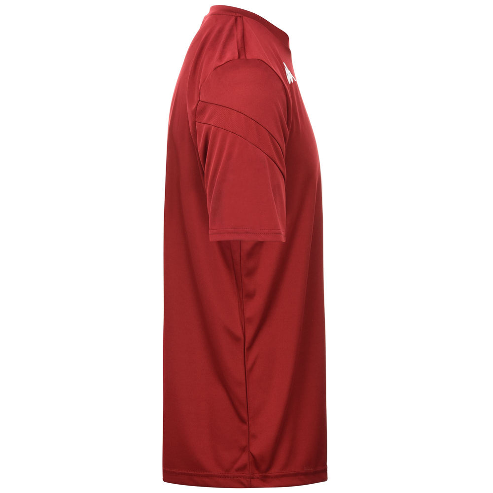 Active Jerseys Man KAPPA4FOOTBALL DOVO Shirt RED GRANATA Dressed Front (jpg Rgb)	