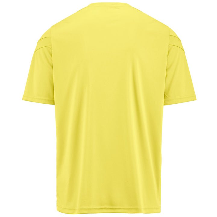 Active Jerseys Man KAPPA4FOOTBALL DOVO Shirt YELLOW BLAZING Dressed Side (jpg Rgb)		