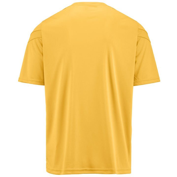 Active Jerseys Man KAPPA4FOOTBALL DOVO Shirt YELLOW CHROME Dressed Side (jpg Rgb)		