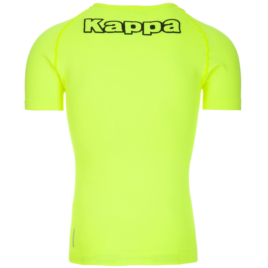 Skin T-ShirtsTop Man KAPPA4SKIN KOMBAT NARTV T-Shirt YELLOW BLAZING Dressed Front (jpg Rgb)	