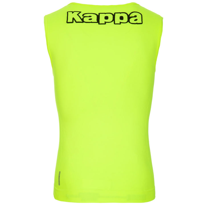 Skin T-ShirtsTop Man KAPPA4SKIN KOMBAT NANKV Tank YELLOW BLAZING Dressed Front (jpg Rgb)	