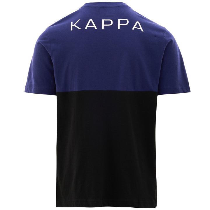 T-ShirtsTop Man LOGO EDWIN T-Shirt BLUE PRINT - BLACK Dressed Side (jpg Rgb)		