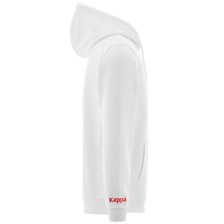 Fleece Man AUTHENTIC LORENS Jumper WHITE-RED Dressed Front (jpg Rgb)	