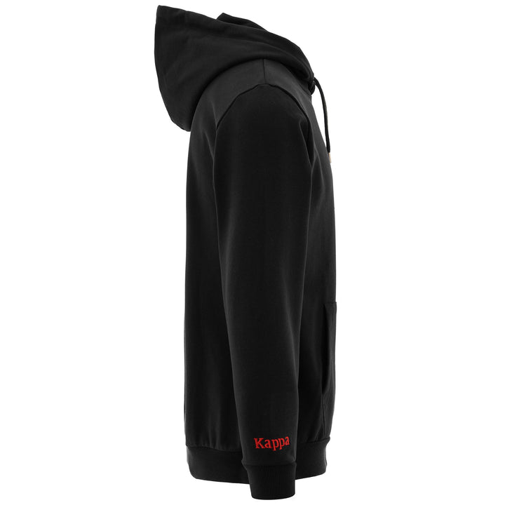 Fleece Man AUTHENTIC LORENS Jumper BLACK-RED Dressed Front (jpg Rgb)	