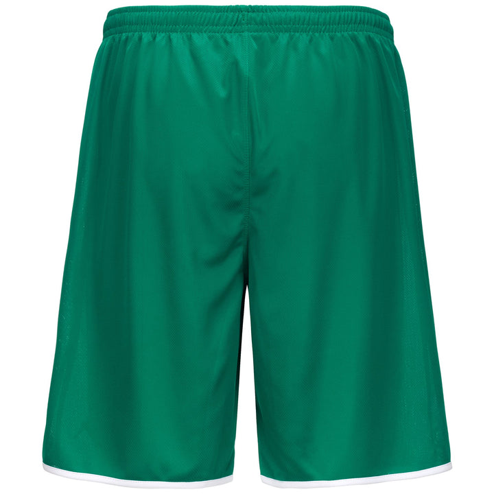 Shorts Man KAPPA4BASKET DUMPO Sport  Shorts GREEN-WHITE Dressed Side (jpg Rgb)		