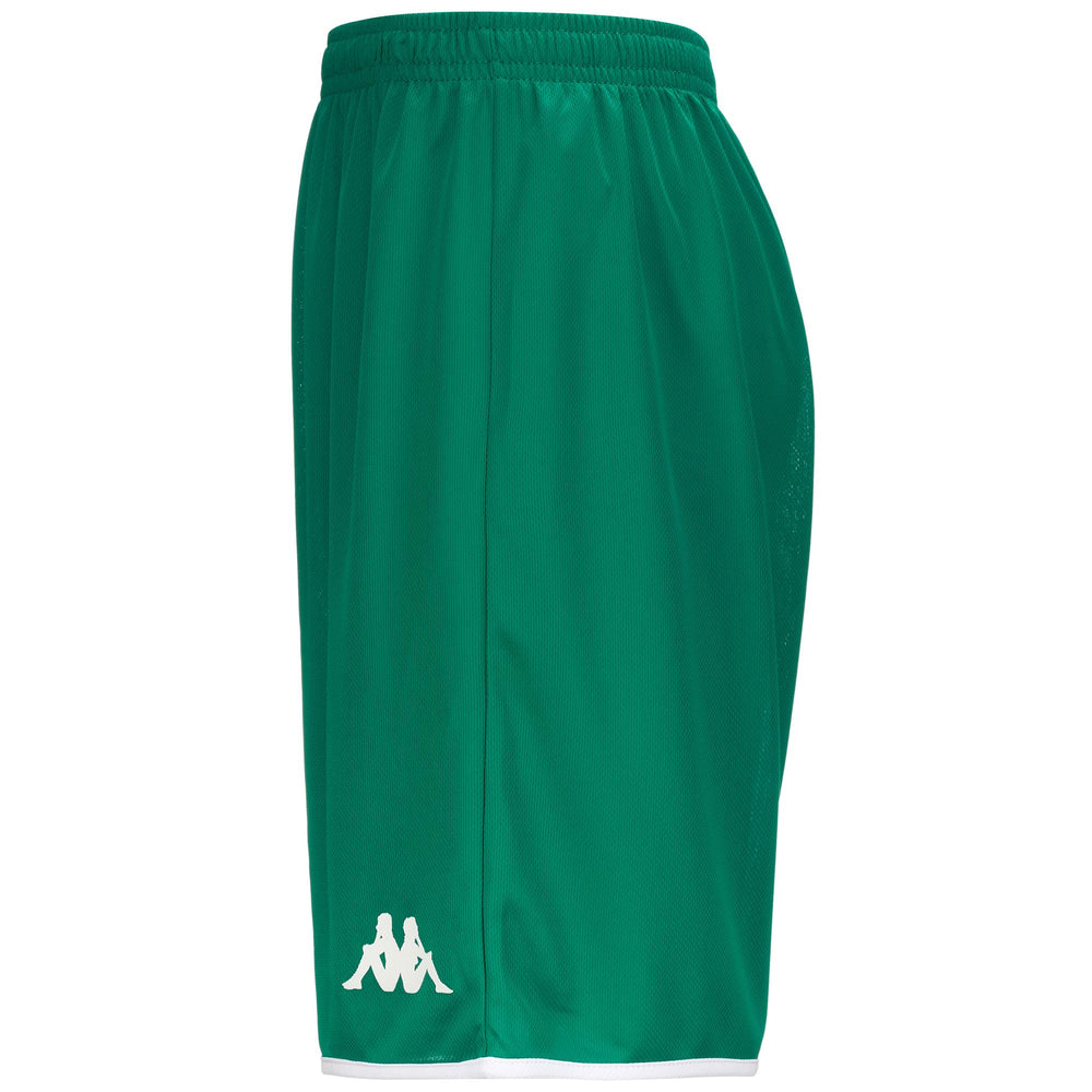Shorts Man KAPPA4BASKET DUMPO Sport  Shorts GREEN-WHITE Dressed Front (jpg Rgb)	