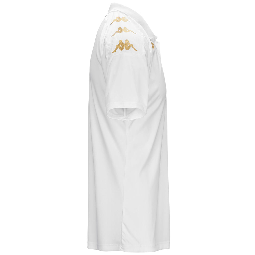 Polo Shirts Man KAPPA4FOOTBALL GHIOLO Polo WHITE Dressed Front (jpg Rgb)	