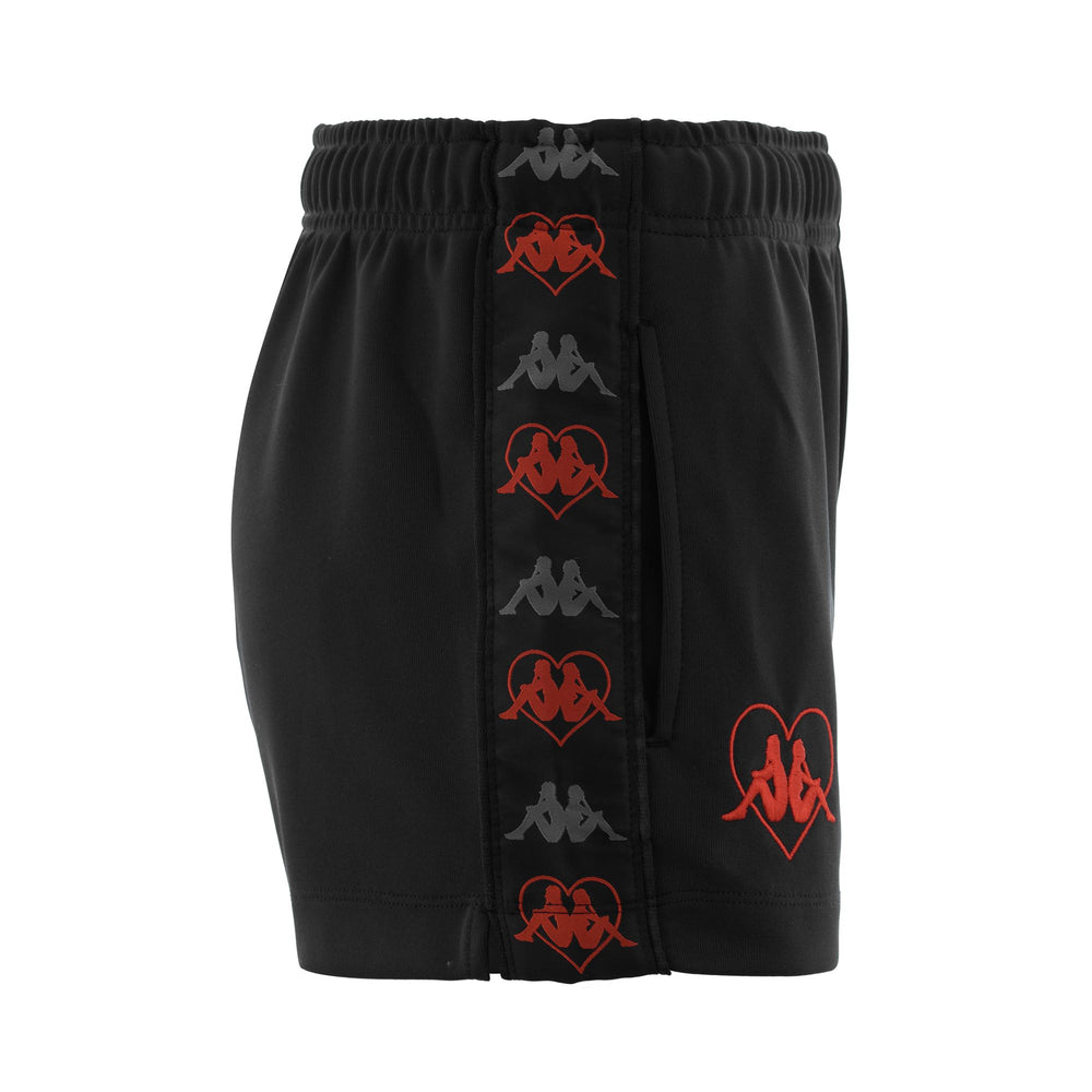 Shorts Woman AUTHENTIC LIVIA Sport  Shorts BLACK-GREYDK-RED Dressed Front (jpg Rgb)	