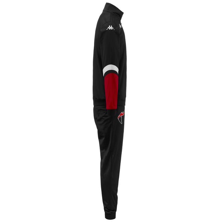 Sport Suits Man ALFENS BARI TRACKSUIT BLACK-WHITE-RED Dressed Front (jpg Rgb)	
