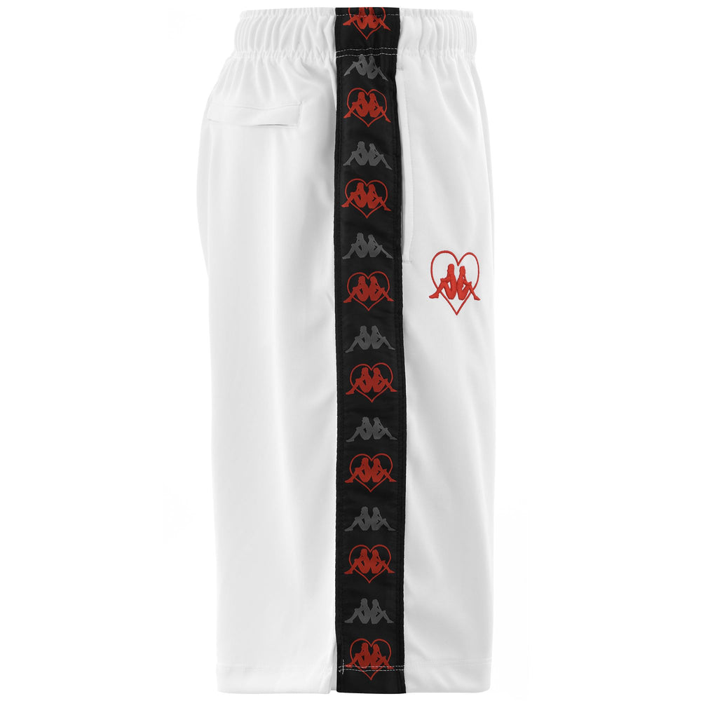 Shorts Man AUTHENTIC LIVIO Sport  Shorts WHITE-BLACK-GREY ANTHRACITE-RED Dressed Front (jpg Rgb)	