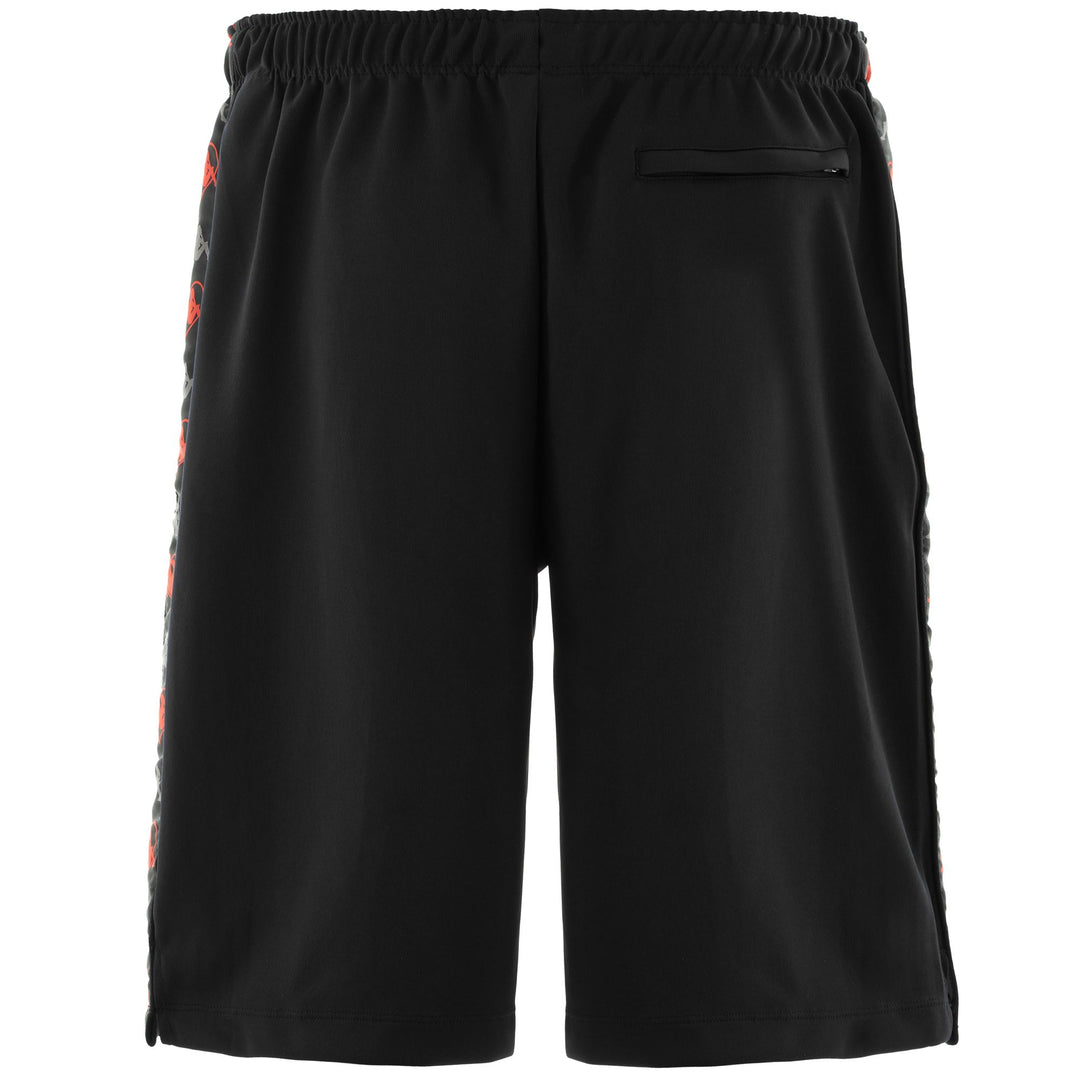 Shorts Man AUTHENTIC LIVIO Sport  Shorts BLACK-GREYDK-RED Dressed Side (jpg Rgb)		