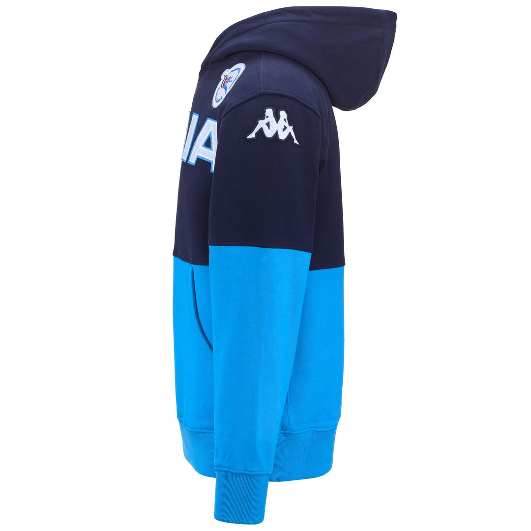Fleece Unisex EROI HOOD ITALIA FICK Jumper BLUE MARINE-AZURE Dressed Back (jpg Rgb)		
