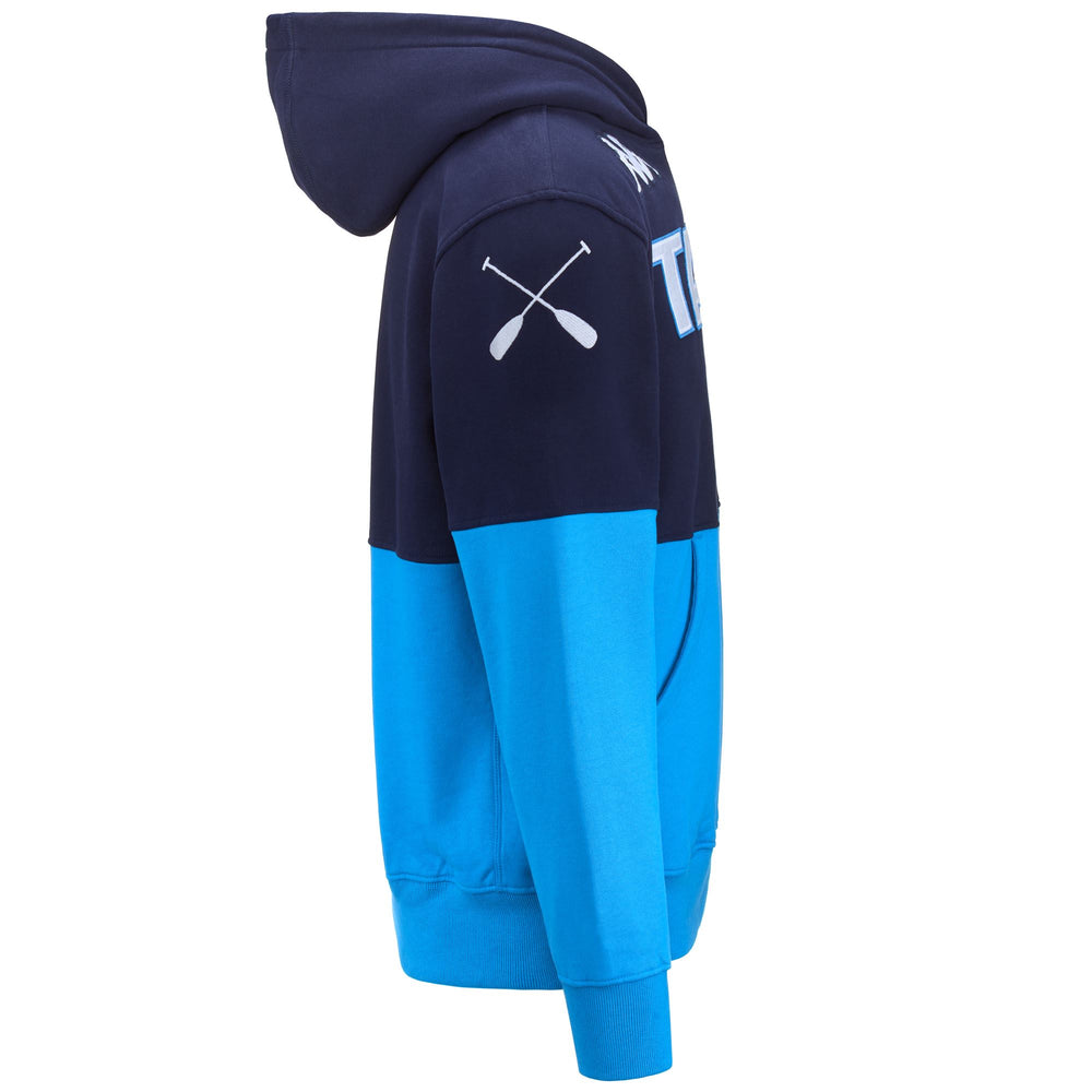 Fleece Unisex EROI HOOD ITALIA FICK Jumper BLUE MARINE-AZURE Dressed Front (jpg Rgb)	