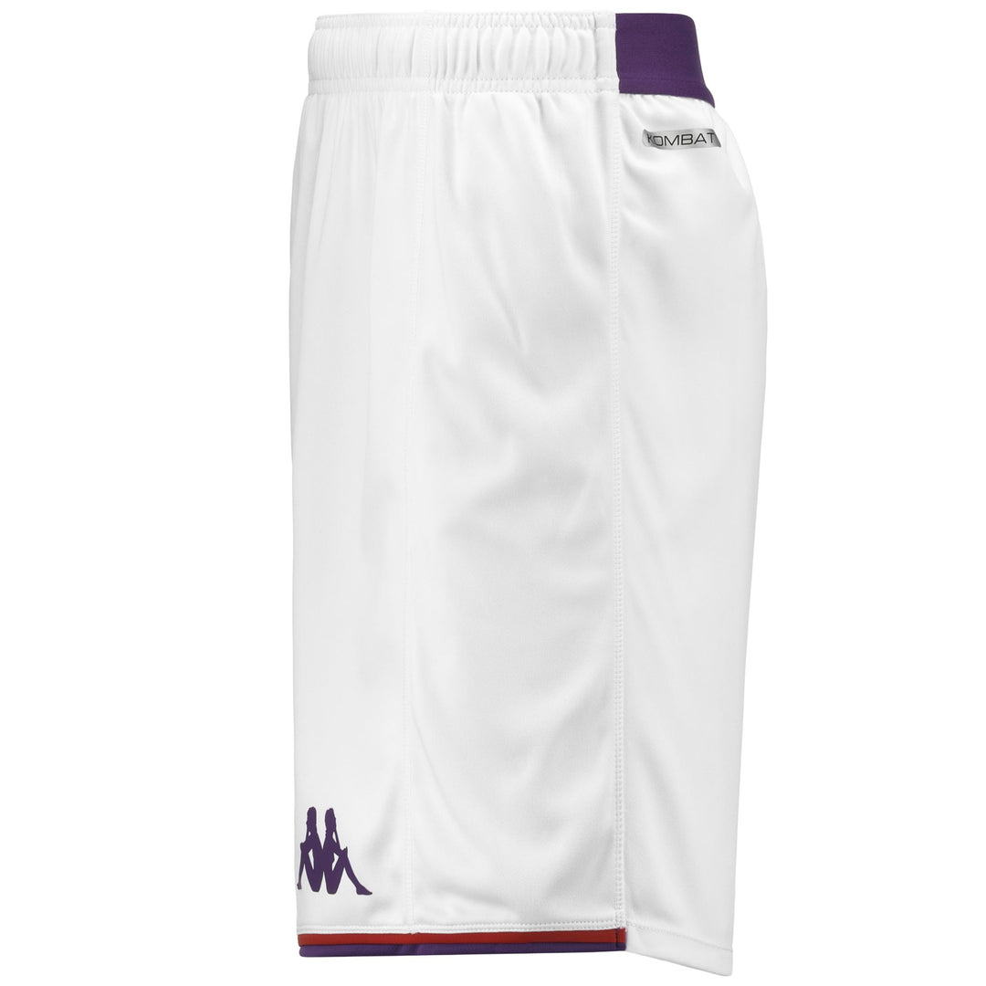 Shorts Man KOMBAT RYDER PRO FIORENTINA Sport  Shorts WHITE - VIOLET INDIGO - RED BLAZE Dressed Back (jpg Rgb)		