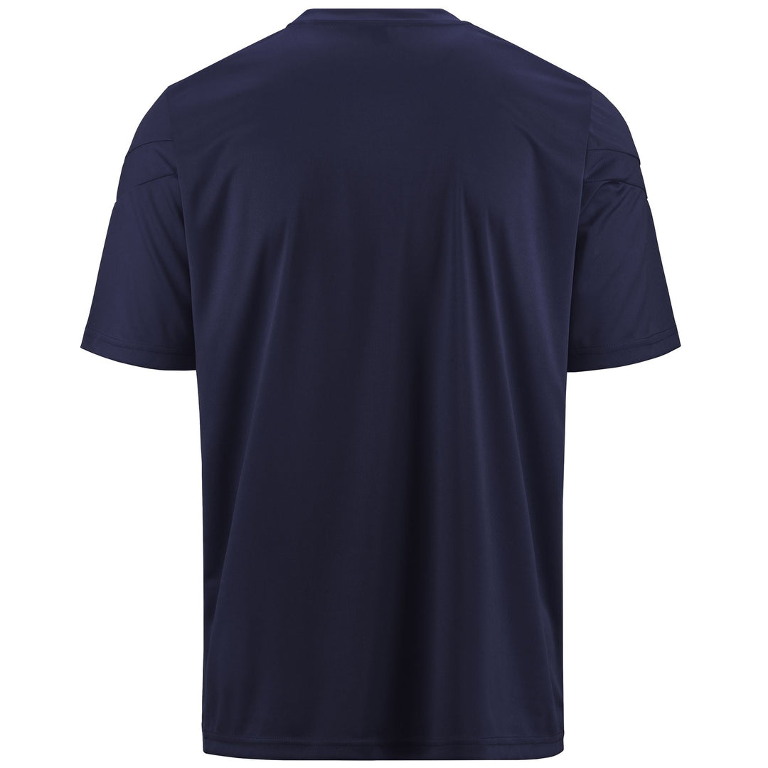 Active Jerseys Man KAPPA4SOCCER DOVOC Shirt BLUE MARINE Dressed Side (jpg Rgb)		