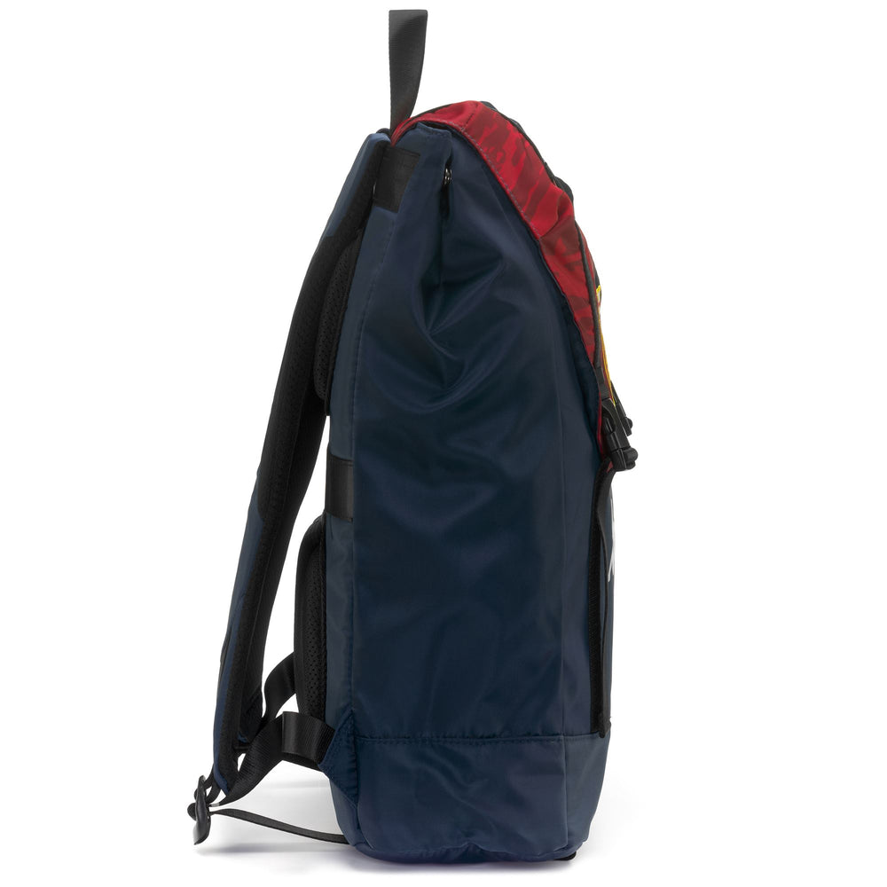 Bags Unisex ARECKO GENOA Backpack BLUE DK-RED Dressed Front (jpg Rgb)	