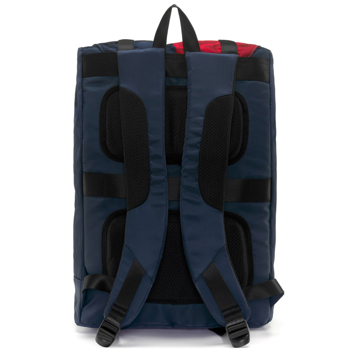 Bags Unisex ARECKO GENOA Backpack BLUE DK-RED Dressed Side (jpg Rgb)		