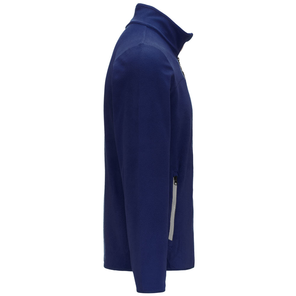 Fleece Man WIND Jacket BLUE MARINE - GREY Dressed Front (jpg Rgb)	