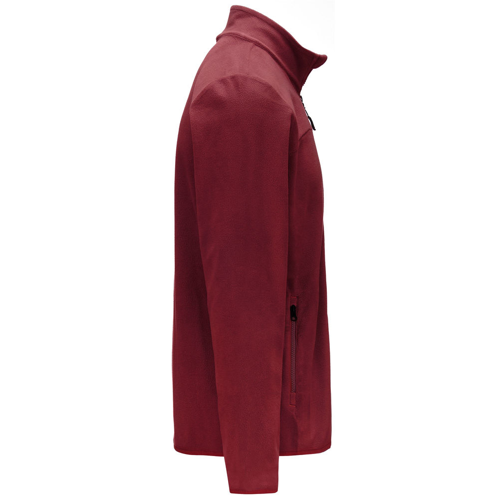 Fleece Man WIND Jacket RED RODODENDRO Dressed Front (jpg Rgb)	