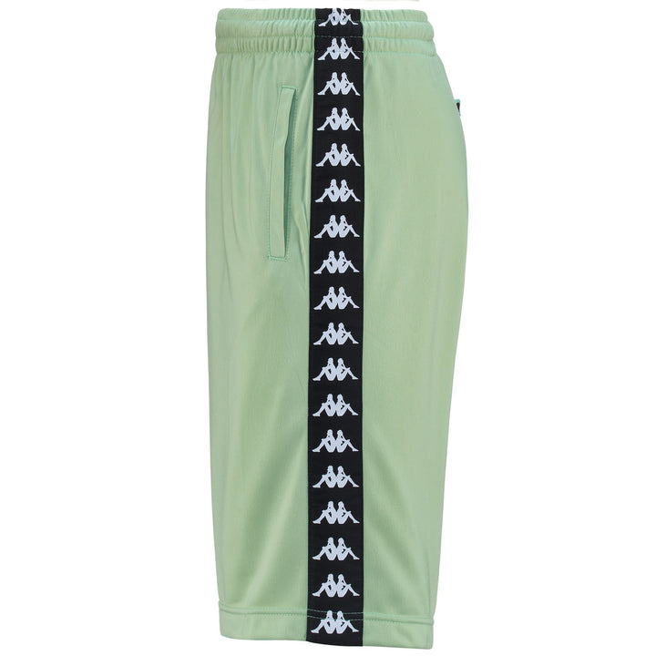 Shorts Man 222 BANDA FOLK GRAPHIK Sport  Shorts GREEN SAGE-BLACK Dressed Back (jpg Rgb)		