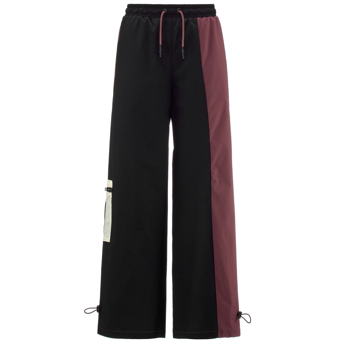 Pants Woman AUTHENTIC TIER ONE LARA Sport Trousers BLACK-RED FADED-WHITE ANTIQUE | kappa Photo (jpg Rgb)			