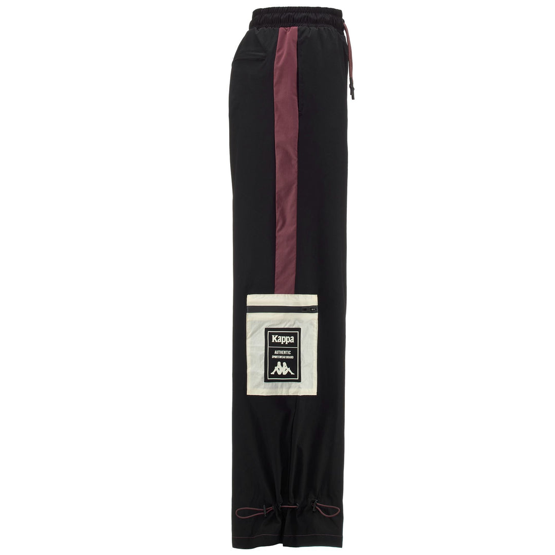 Pants Woman AUTHENTIC TIER ONE LARA Sport Trousers BLACK-RED FADED-WHITE ANTIQUE Dressed Front (jpg Rgb)	