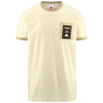 T-ShirtsTop Man AUTHENTIC TIER ONE LARIO T-Shirt WHITE ANTIQUE - BEIGE LT Photo (jpg Rgb)			