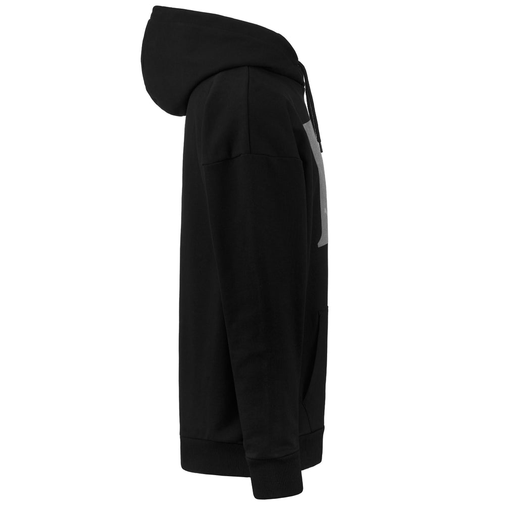 Fleece Man AUTHENTIC VASTE Jumper BLACK - GREY Dressed Front (jpg Rgb)	