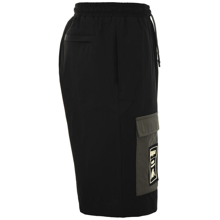 Shorts Man AUTHENTIC TIER ONE LETIS Sport  Shorts BLACK-GREY Dressed Front (jpg Rgb)	