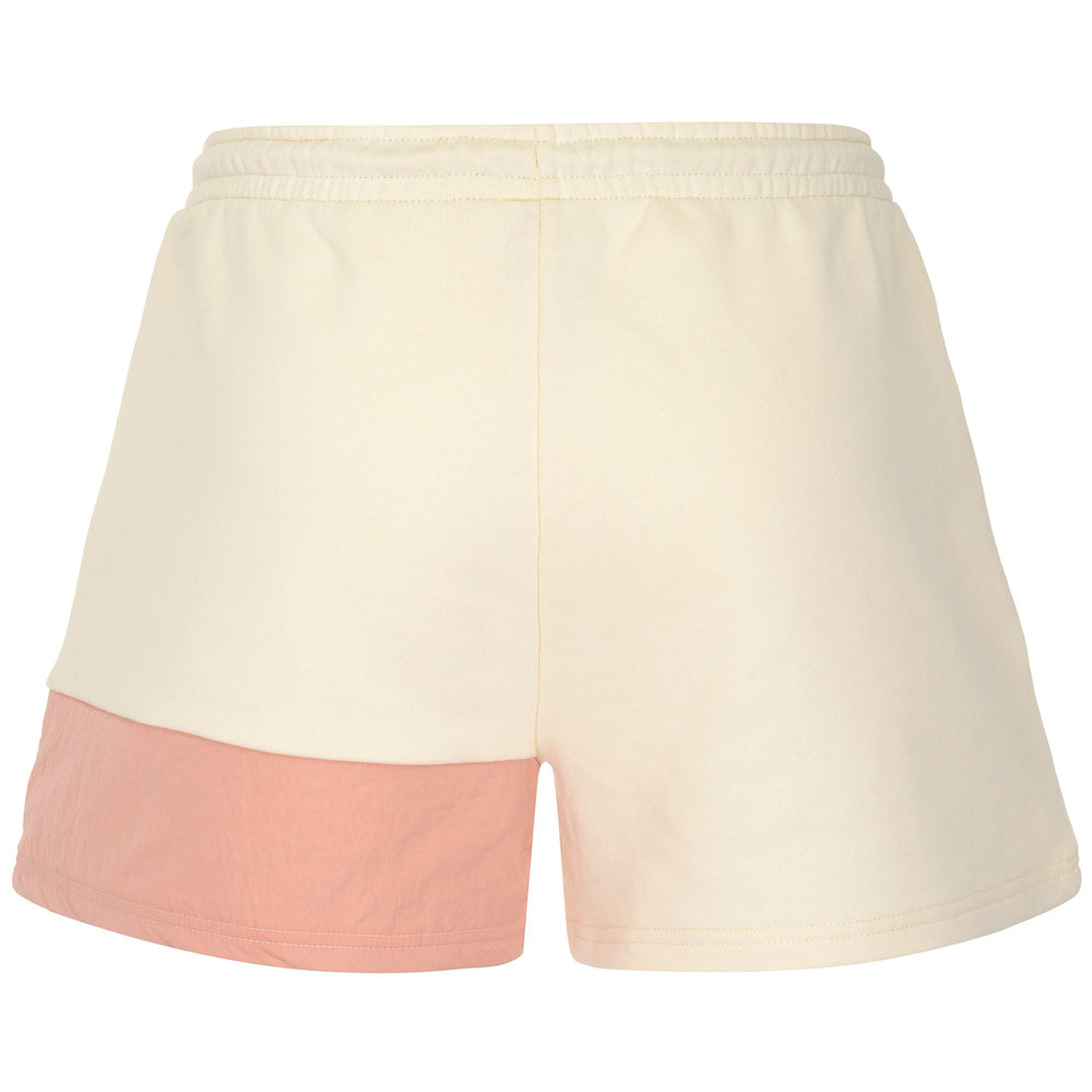 Shorts Woman AUTHENTIC TIER ONE LAZARD Sport  Shorts WHITE ANTIQUE - PINK BLUSH Dressed Front (jpg Rgb)	