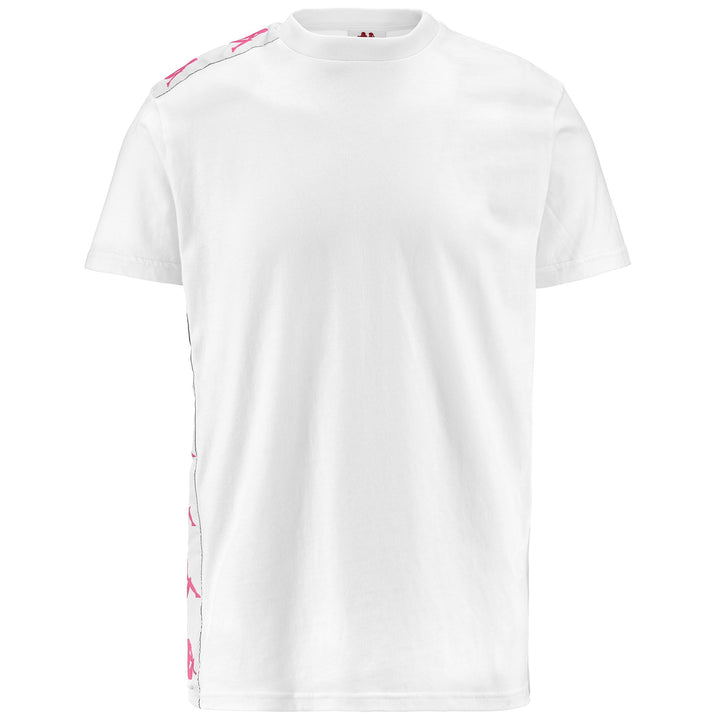 T-ShirtsTop Man 222 BANDA 10 LOVELY T-Shirt WHITE-BLACK-RASPBERRY Photo (jpg Rgb)			