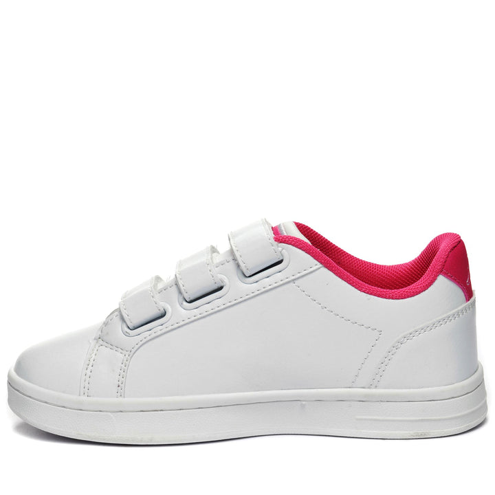 Sneakers Kid unisex LOGO GALTER 5 V KID Low Cut WHITE-PINK Dressed Side (jpg Rgb)		