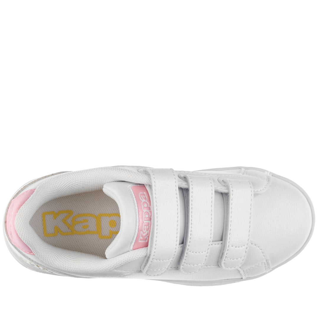 Sneakers Kid unisex LOGO GALTER 5 V KID Low Cut WHITE-PINK Dressed Back (jpg Rgb)		