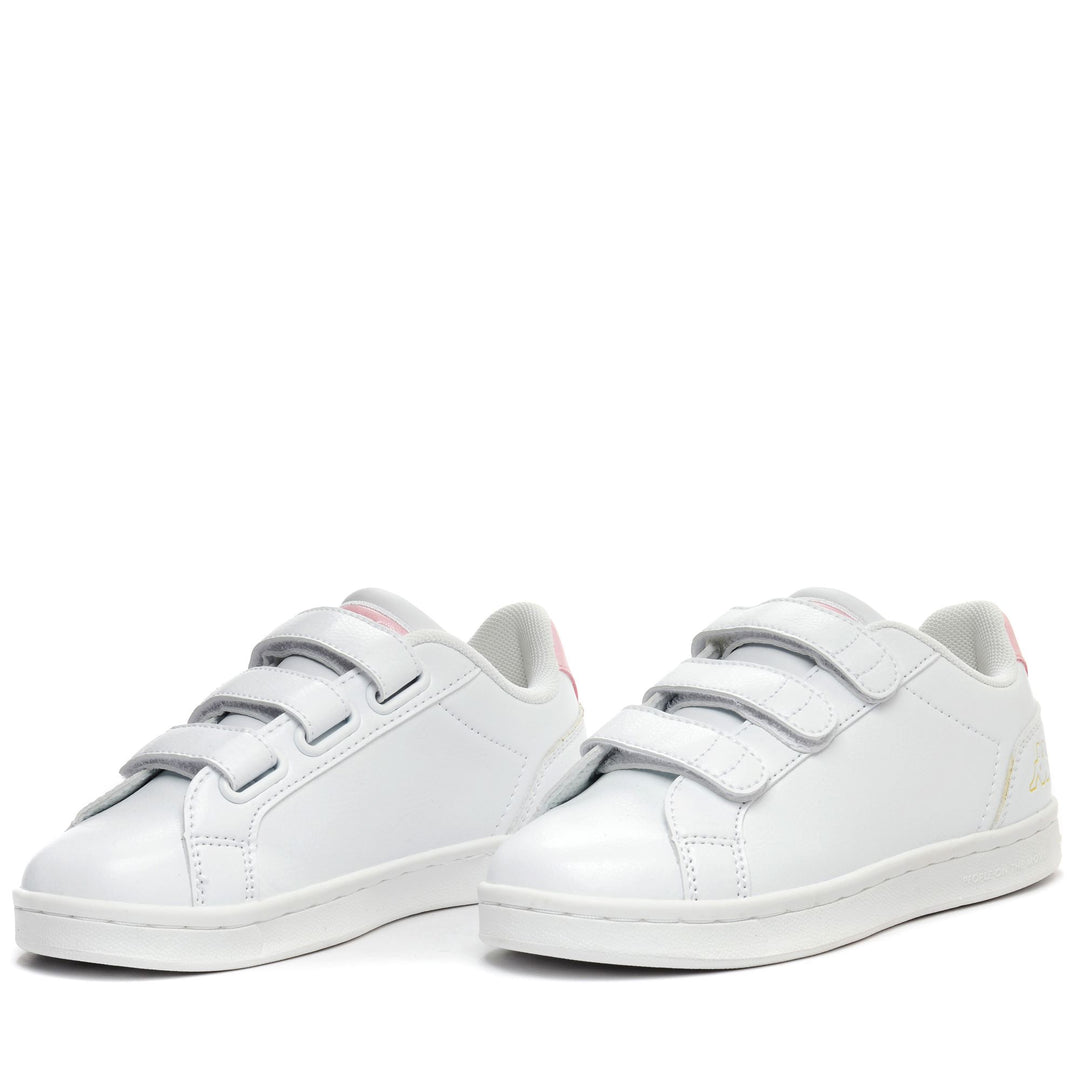Sneakers Kid unisex LOGO GALTER 5 V KID Low Cut WHITE-PINK Detail (jpg Rgb)			