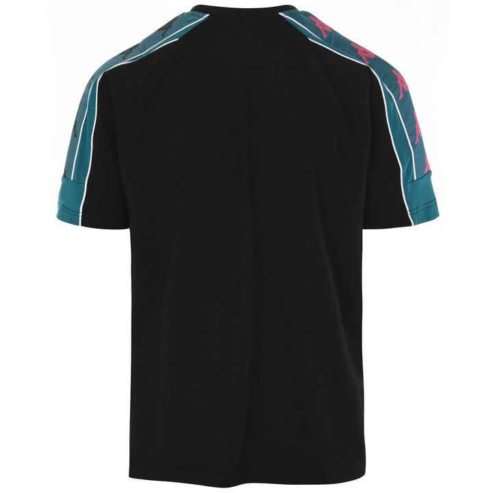 T-ShirtsTop Man 222 BANDA 10 ARSETTO T-Shirt BLACK-OCEAN DK-RASPBERRY-WHITE Dressed Side (jpg Rgb)		