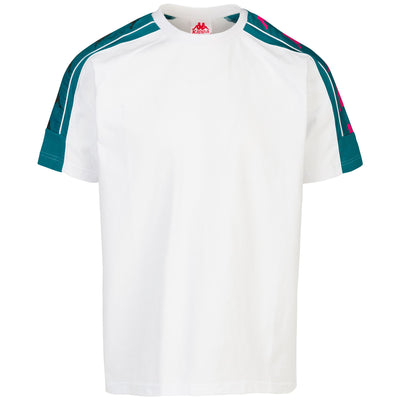 T-ShirtsTop Man 222 BANDA 10 ARSETTO T-Shirt WHITE-OCEAN DK-RASPBERRY-BLACK | kappa Photo (jpg Rgb)			