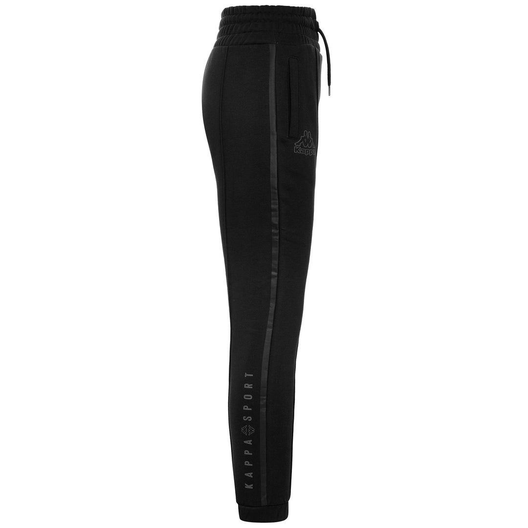 Pants Woman LOGO DEFI Sport Trousers BLACK Dressed Front (jpg Rgb)	