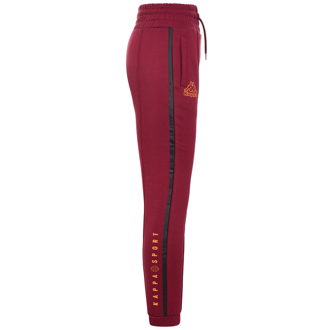Pants Woman LOGO DEFI Sport Trousers RED RODODENDRO Dressed Front (jpg Rgb)	