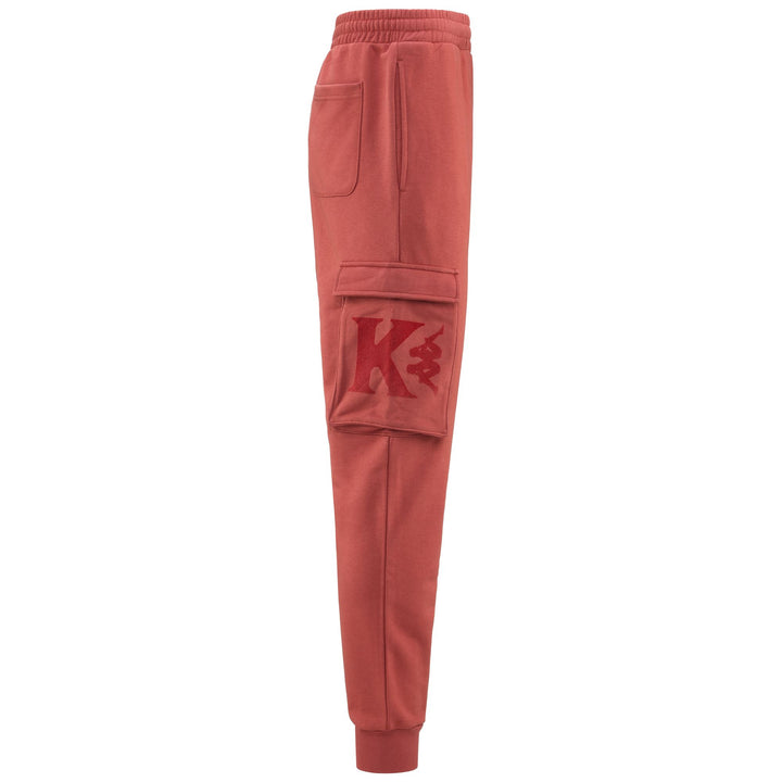 Pants Man AUTHENTIC VUKLO Sport Trousers BROWN PINKISH Dressed Front (jpg Rgb)	