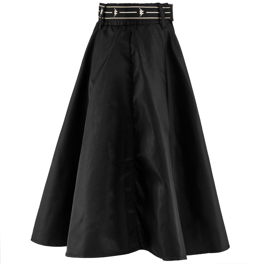 Skirts Woman AUTHENTIC JPN VERIDA Longuette BLACK Dressed Front (jpg Rgb)	