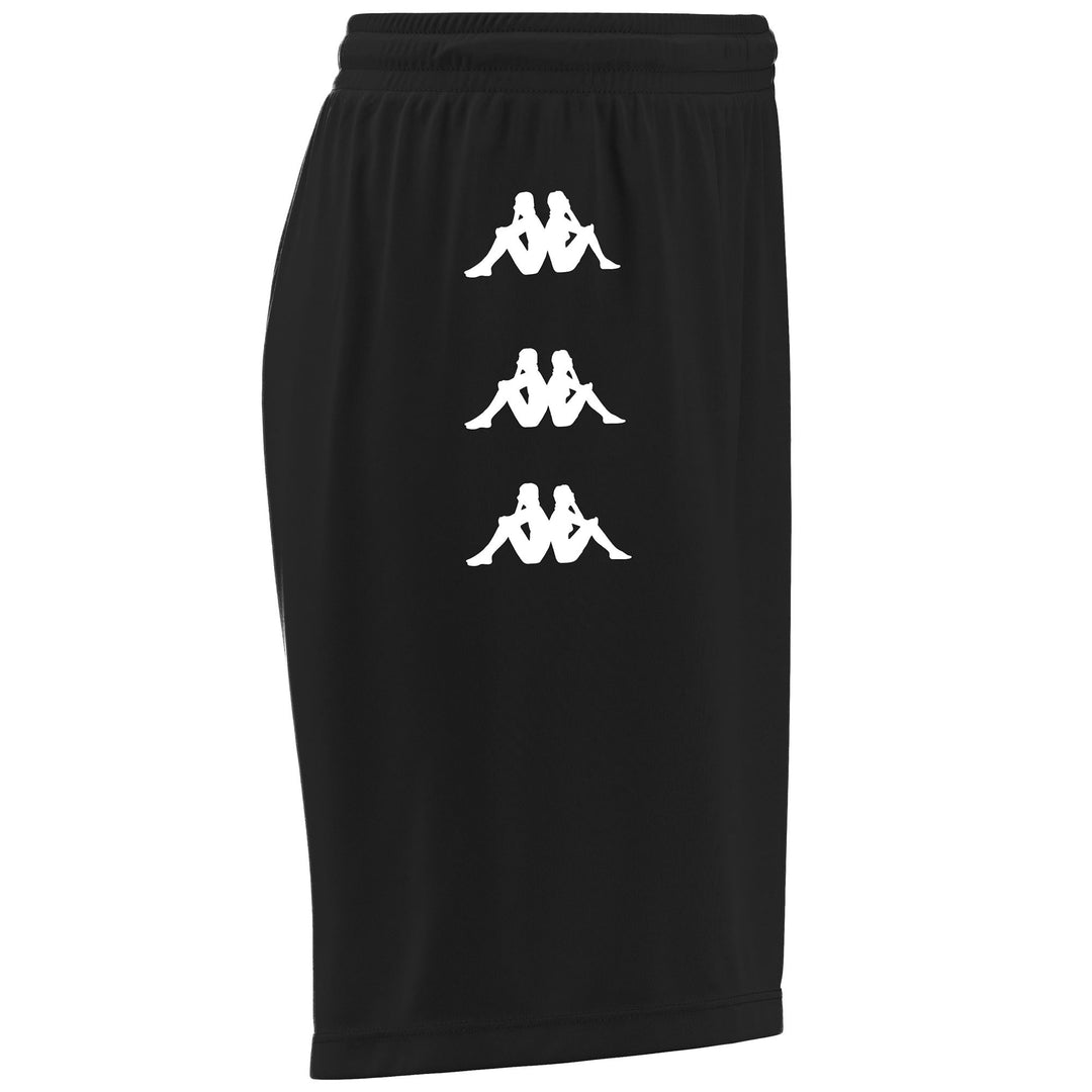 Shorts Man DUTUP Sport  Shorts BLACK - WHITE Dressed Front (jpg Rgb)	
