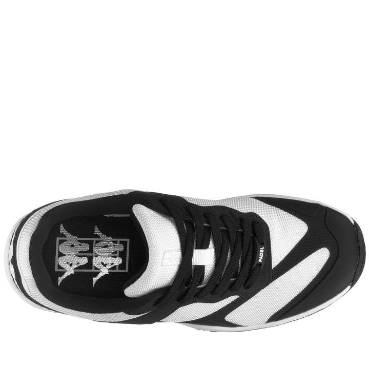 Sport Shoes Unisex KOMBAT PADEL TOUR Low Cut WHITE-BLACK Dressed Back (jpg Rgb)		