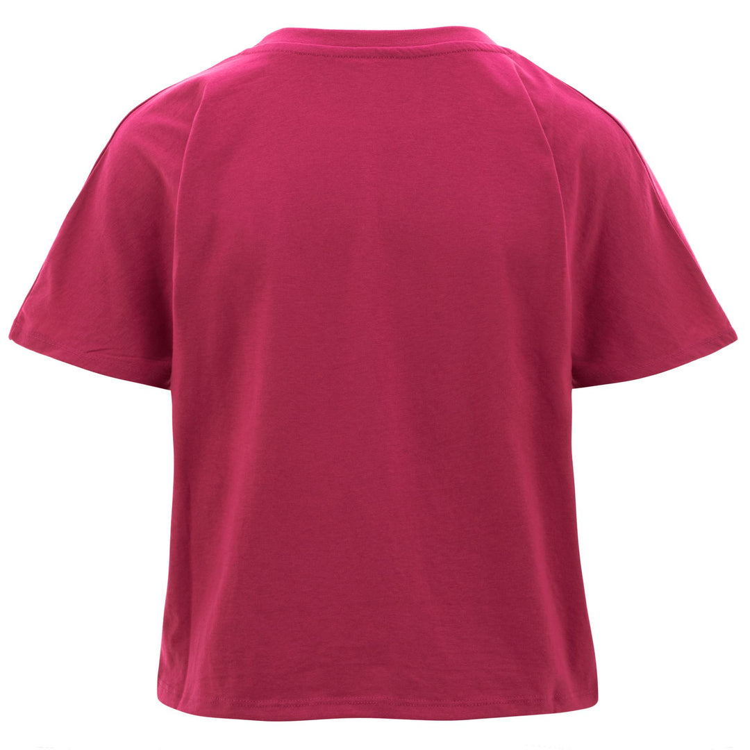 T-ShirtsTop Woman LOGO EDALYN T-Shirt FUCHSIA RED BATON Dressed Side (jpg Rgb)		