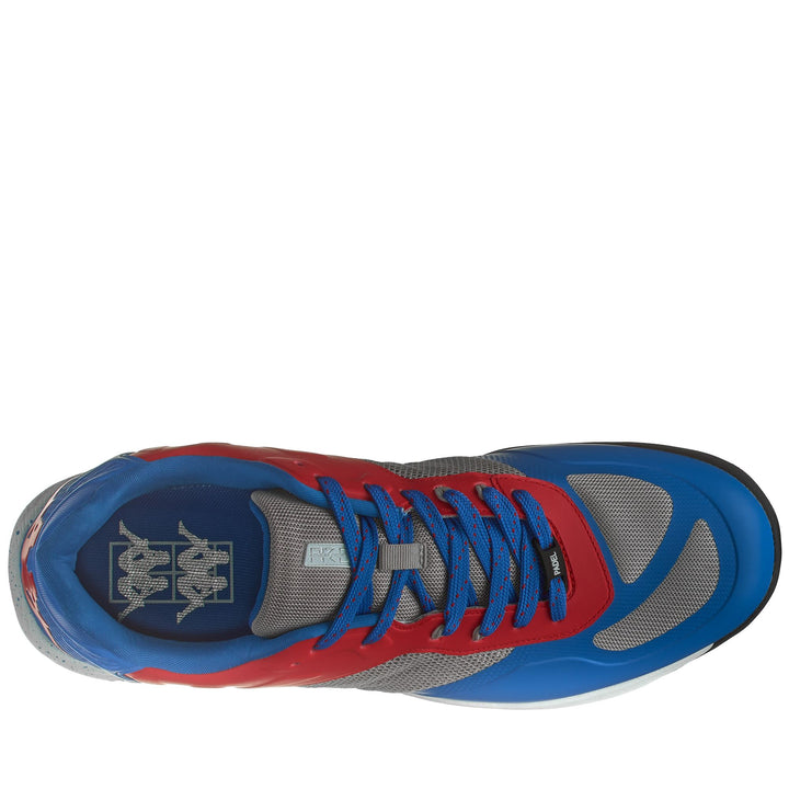 Sport Shoes Unisex KOMBAT  PADEL LOOP Low Cut BLUE ROYAL-RED-GREY LT Dressed Back (jpg Rgb)		
