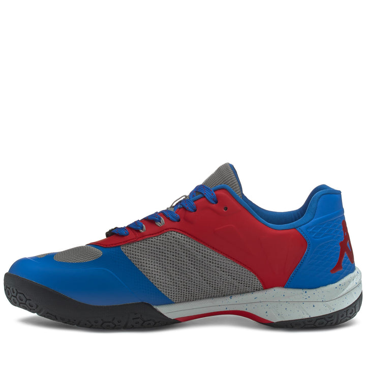Sport Shoes Unisex KOMBAT  PADEL LOOP Low Cut BLUE ROYAL-RED-GREY LT Dressed Side (jpg Rgb)		