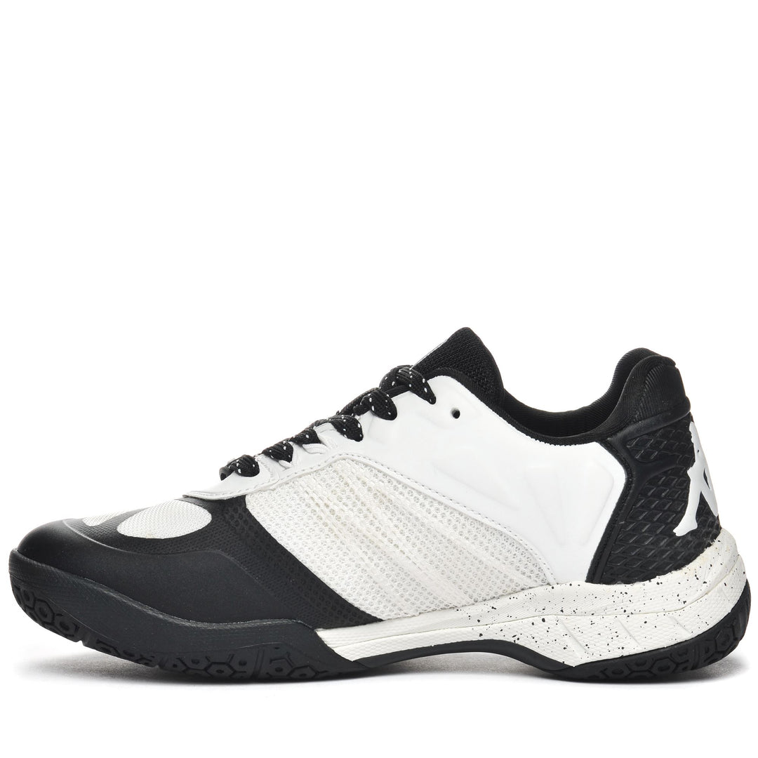 Sport Shoes Unisex KOMBAT  PADEL LOOP Low Cut WHITE-BLACK Dressed Side (jpg Rgb)		