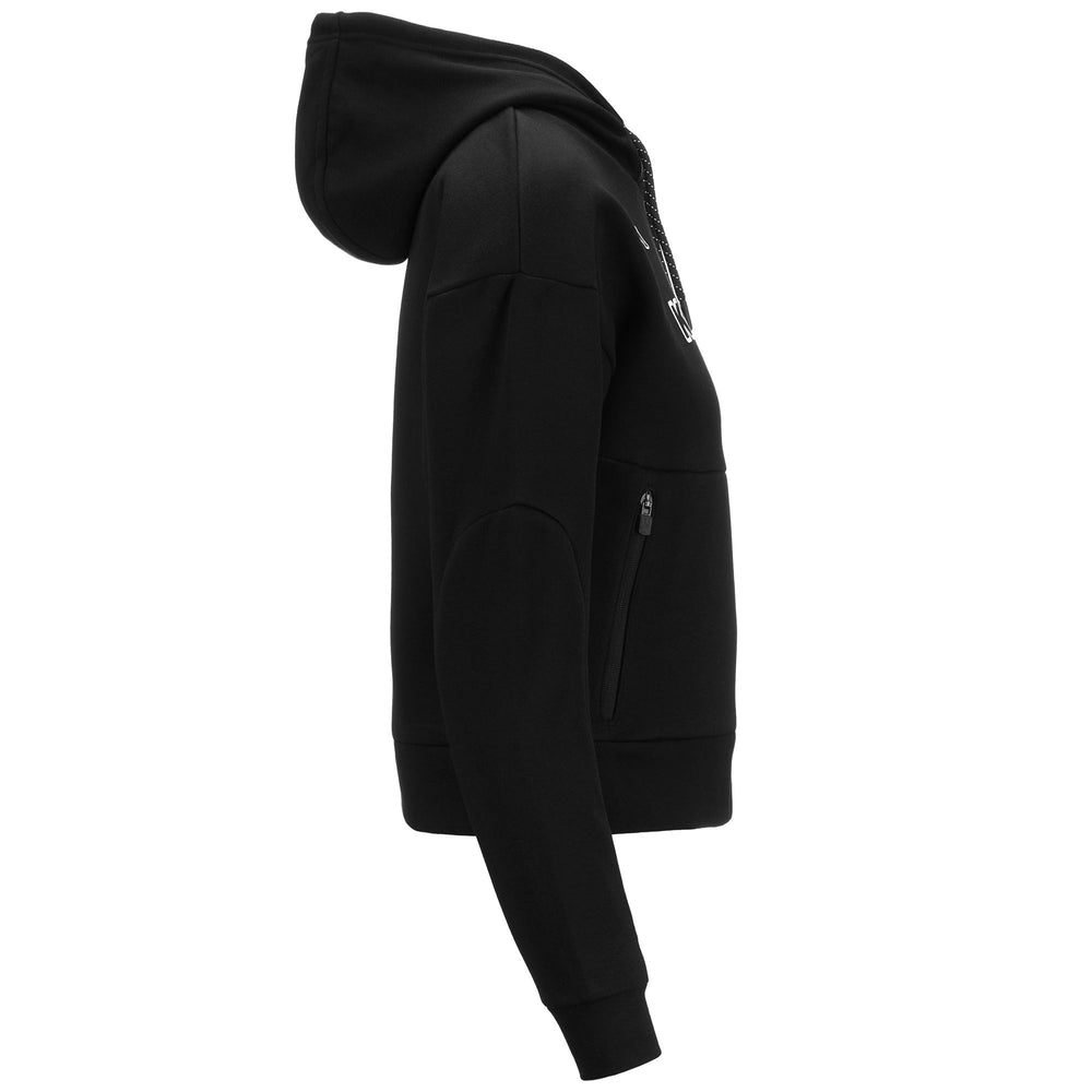 Fleece Woman LOGO ELAC Jumper BLACK Dressed Front (jpg Rgb)	